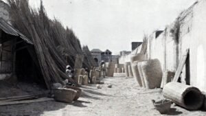Souk des vanniers à Meknès en 1926